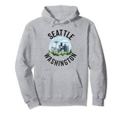 Seattle Souvenir Skyline Washington State Männer Frauen Junge Mädchen Pullover Hoodie von Seattle Souvenir Skyline Clothing Apparel