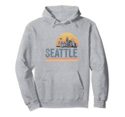 Seattle Vintage Souvenir Skyline Washington State Männer Frauen Pullover Hoodie von Seattle Souvenir Skyline Clothing Apparel