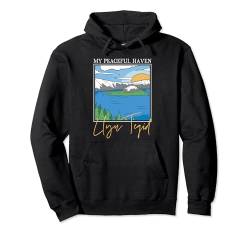 Friede am Llyn Tegid Pullover Hoodie von See Urlaub in Großbritannien