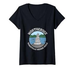 Damen Seelenheimat Wörthersee T-Shirt mit V-Ausschnitt von See Urlaub in Österreich