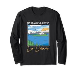 Friede am Lac Léman Langarmshirt von See Urlaub in Schweiz