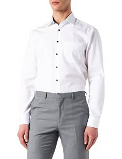 Seidensticker Herren Business-Hemd - Regular Fit - Bügelfrei- Kent-Kragen - Langarm - 100% Baumwolle Weiß (Weiß 01) 46 von Seidensticker