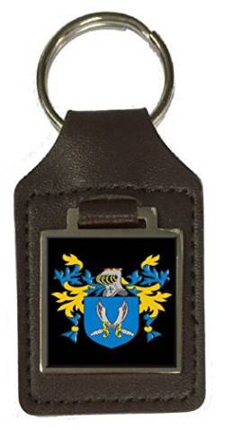 Logan Familienwappen Familienwappen Wappen braun Leder Schlüsselanhänger graviert, silber, Einheitsgröße von Select Gifts