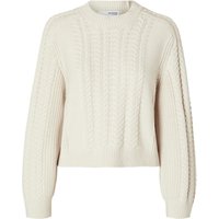 SELECTED FEMME Pullover "Birte", Rippbündchen, für Damen, beige, L von Selected Femme