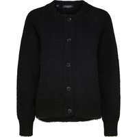 SELECTED FEMME Strickjacke, Alpaka-Woll-Mix, Rippbündchen, für Damen, schwarz, M von Selected Femme