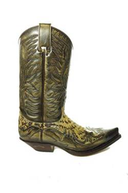 Sendra Cowboystiefel 3241 Antik Schlangenleder incl. Roy Dunn´s Lederfett (42) von Sendra