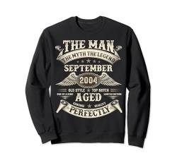 September 2004 20 Geburtstagsgeschenke für Männer 20 Jahre alt Bday Sweatshirt von September Birthday Outfits Apparel Gifts for Men