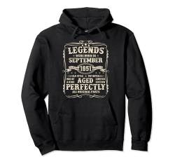 September 1951 Retro 73. Geburtstag Geschenke für Männer 73 Jahre alt Pullover Hoodie von September Birthday Vintage Outfit For Men Women