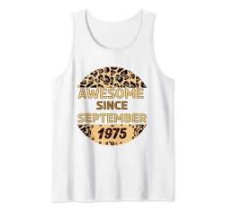 Toll seit September 1975 Leopardenmuster September Tank Top von September Leopard Print Awesome Since September