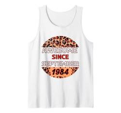 Toll seit September 1984 Leopardenmuster September Tank Top von September Leopard Print Awesome Since September