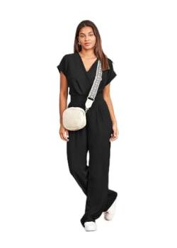 Seventyseven Lifestyle Damen Jumpsuit in Wickeloptik mit 2-Pockets von Seventyseven URBAN STREETWEAR