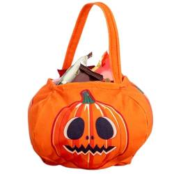 Seyrnicay Halloween Süßes oder Saures Taschen | Orange Eimer Tasche – Stoffbeutel Süßes oder Saures Eimer Kürbisbeutel Multifunktionale Taschen für Kinder Kindergarten von Seyrnicay