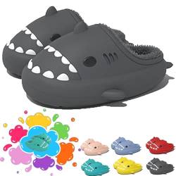 Sharklas, Polar Sharklas, Winter Sharklas, Original Sharklas, Rutschfeste Sohle Bequeme Warme Hai-Hausschuhe (Elegantes Schwarz-B, Erwachsene, 42, Numerisch (von/bis), EU Schuhgrößensystem, 43, M) von Shafaja