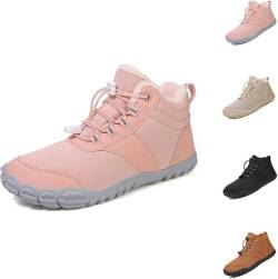 Hike Footwear Barfußschuhe Damen Winter Verdickte rutschfeste Universal Wasserdicht Barfußstiefel Schneestiefel, rose, 39 1/3 EU von Shamdrea