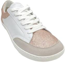 Shapen Schicker Sneaker mit Minimalsohle/Barfußschuhe in Weiß/Rose Gold Charm * (Rose Gold, EU Schuhgrößensystem, Erwachsene, Numerisch, M, 41) von Shapen