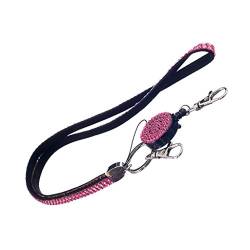 Sharplace Schlüsselband Umhängeband Lanyard Strass Abzeichenhalter Schlüsselanhänger, Tief Rosa von Sharplace