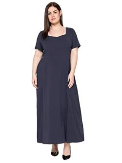 Sheego Damen Große Größen Abendkleid mit Schmucksteinen Abendmode elegant Caree-Ausschnitt Strasssteine von Sheego