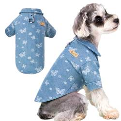Hunde-Tshirt | Jeans-Kleidung für kleine Hunde | Weiche Haustierkleidung, süße Hundekleidung, bequeme Welpenkleidung für Welpen, Haustiere, ganzjährig Shenrongtong von Shenrongtong