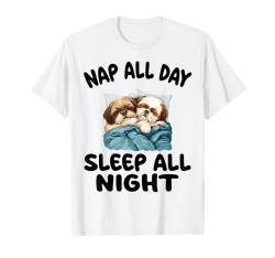 Süßer Shih Tzu Schlafanzug, für Nickerchen, den ganzen Tag, Schlaf, die ganze Nacht T-Shirt von Shih Tzu Pajamas & Nightgown .Co