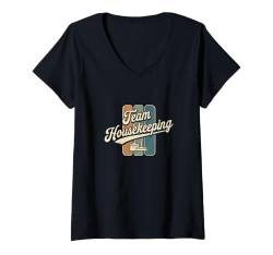 Damen Team Housekeeping — Lustiges Kunstwerk für Housekeeping-Enthusiasten T-Shirt mit V-Ausschnitt von Shirt-o-Topia