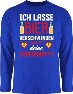 Langarmshirt Herren Langarm Shirt - Party & Alkohol - Ich lasse Bier Verschwinden was ist deine Superkraft - 3XL - Royalblau - männer,Alkohol saufgeschenk trinksprüche trink sprüche sauf saufen von Shirtracer