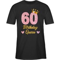 Shirtracer T-Shirt 60 Birthday Queen Geburtstags Königin Geburtstagsgeschenk 60 60. Geburtstag von Shirtracer