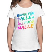 Shirtracer T-Shirt Malle für Alle - Einer für alle Alle für Malle Sommerurlaub Mädchen von Shirtracer