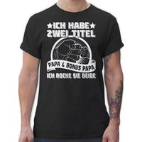 Shirtracer T-Shirt Stiefvater Bonuspapa I Ich habe zwei Titel - Papa und Bonus Papa Vatertag Geschenk für Papa von Shirtracer