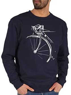 Sweater Pullover Sweatshirt Herren Damen - Bekleidung Radsport - Fahrrad Rennrad - L - Dunkelblau - geschenk fahrradliebhaber radfahrer fahrradbekleidung fahrradbegeisterte fahhrad fahrradsprüchen von Shirtracer