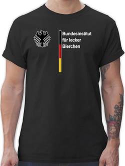 T-Shirt Herren - Fußball EM WM - Deutsches Bierinstitut | Leckeres Bier | Malle Partys | Saufen LeckerBierchen Fasching Bierliebhaber - 3XL - Schwarz - 2024 Trikot Europameisterschaft von Shirtracer