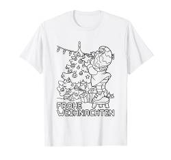 Tshirt zum bemalen und ausmalen Frohe Weihnachten DIY Kinder T-Shirt von Shirts zum bemalen & ausmalen mit Vordruck