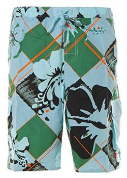 Shiwi Herren Badeshorts Shorts Badehose Boardshorts in hellblau Gemustert L von Shiwi