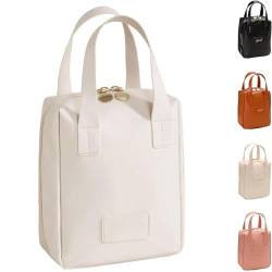 Eretinputc Make-up-Tasche, 2024 neue Premium-Make-up-Tasche für Frauen, Eretinputc tragbare, handgehaltene Kosmetik-Aufbewahrungstasche, Pu-wasserdichte Reise-Make-up-Tasche mit großem (White) von Shnbkls