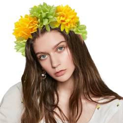 Elegante Stirnbänder mit weichem Stoff Blume Kopfschmuck Mädchen Blume Haarbänder Haarschmuck für Hochzeit Party Cosplay Haarschmuck für Partys von Shntig