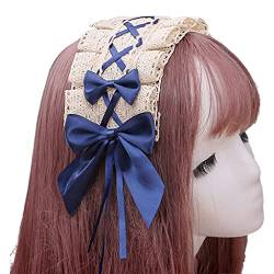 Süßes Spitzen-Netz-Stirnband für Damen, Schleife, Haarbänder, Vintage-Kopfbedeckung, Haarschmuck für Party und Alltag von Shntig