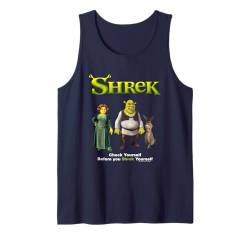 Shrek Check Yourself Before You Shrek Yourself Chest Logo Tank Top von Shrek