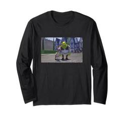 Shrek Iconic Donkey & Shrek Photo Scene Big Chest Poster Langarmshirt von Shrek