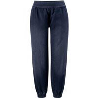 Sieh an! Damen 7/8-Jeans mit Smokpartie an Bund und Beinabschluss, dark blue von Sieh an!