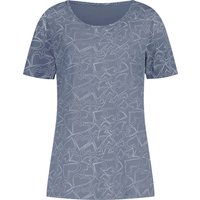 Sieh an! Damen T-Shirt mit Herzchen-Dessin, taubenblau-bedruckt von Sieh an!