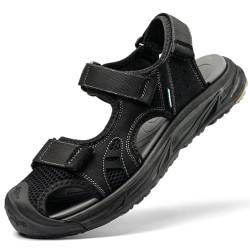 Trekkingsandalen Herren, Outdoorsandalen Sommer, Outdoorschuhe für Sportsandalen(Black,43 EU) von Sift