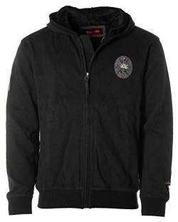 Signum Herren Fleecejacke Fleece Jacke mit Kapuze -Rockies- Schwarz L von Signum