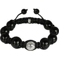 SilberDream Armband SilberDream Shamballa Armband weiß (Armband), Damen Armband (Shamballa Kugel) 18cm, 925 Silber, Farbe schwarze, weiß von SilberDream