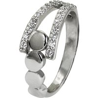 SilberDream Silberring SilberDream Ring Kreise Zirkonia weiß, Damen Ring Kreise, 58 (18,5) aus 925er Sterling Silber, Farbe: silber von SilberDream