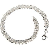 Silberkettenstore Silberarmband Königskette Armband, flach 6mm - 925 Silber, Länge wählbar von 16-25cm von Silberkettenstore