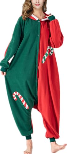 Silver Basic Erwachsene Weihnachten Rentier Lebkuchen Mann Jumpsuit Pyjamas Set Cosplsy kostumeSDML-Green-L1 von Silver Basic