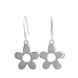 Silverly 60Er-Jahre-Blumen-Ohrhänger aus Sterlingsilber – Flacher, Großer Gänseblümchen-Charm-Schmuck für Frauen – 925-Schmuck-Geschenk für Teenager-Mädchen – Verspielte Hakenohrringe im Retro-Stil von Silverly