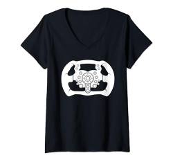 Damen Rennsimulation Racer Rennspiel - Sim Racing T-Shirt mit V-Ausschnitt von Sim Racing Geschenke & Ideen