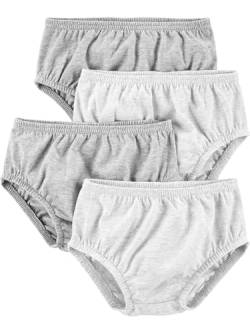 Simple Joys by Carter's Baby-Mädchen 4-pack Diaper Covers Shorts, Grau Meliert, 0 Monate (4er Pack) von Simple Joys by Carter's