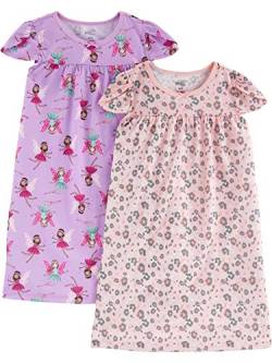 Simple Joys by Carter's Mädchen 2-Pack nightgowns, Fee/Tiermuster, 2-3 Jahre (2er Pack) von Simple Joys by Carter's