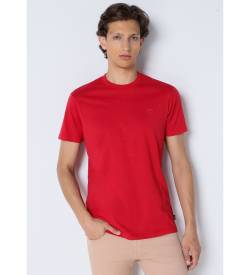 Six Valves für Herren. 550201042 Basic-T-Shirt mit kurzen Ärmeln rot (XXL), Lässig, Baumwolle, Kurzarm von Six Valves